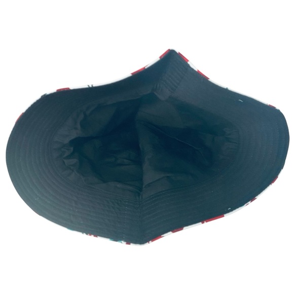 Retro Cherry Print Bucket Hat White Women’s - Picture 3 of 5